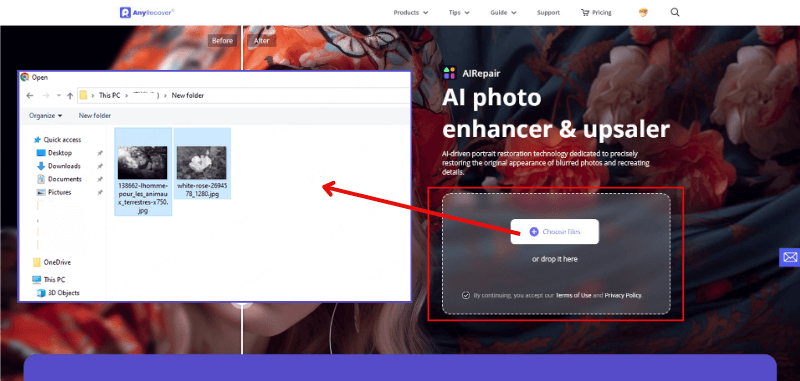 upload low-resolution photos