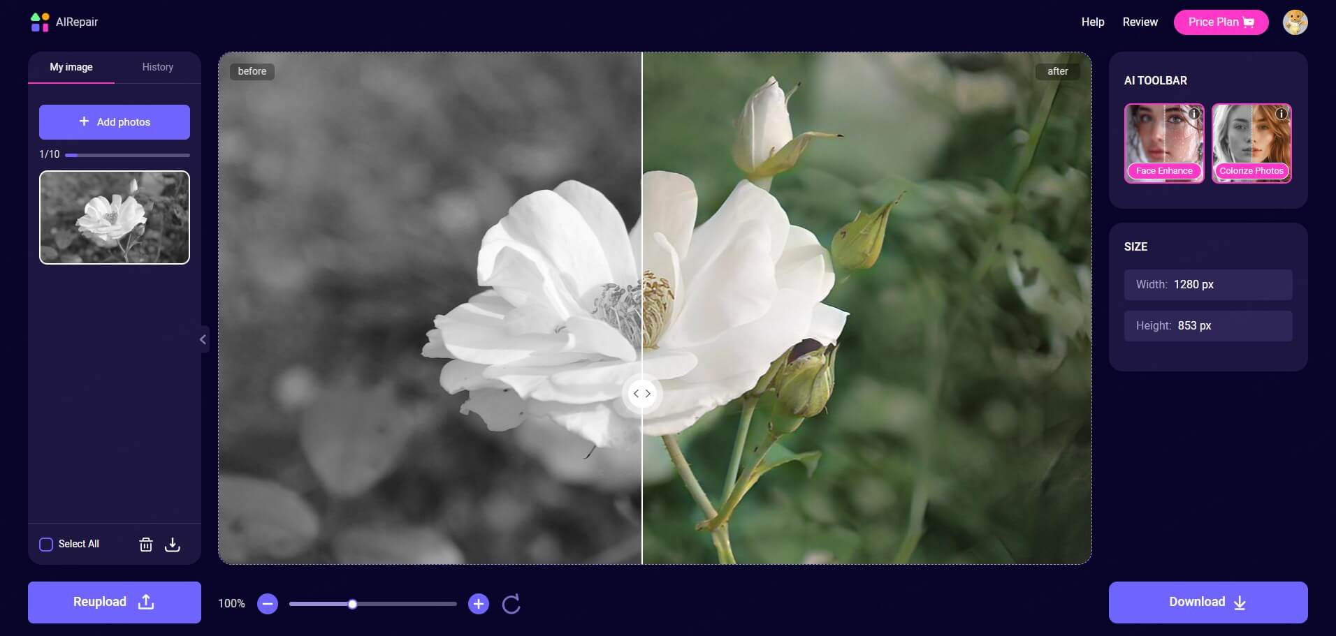 ai colorize black and white photos