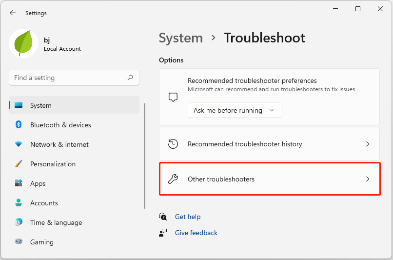 other troubleshoots