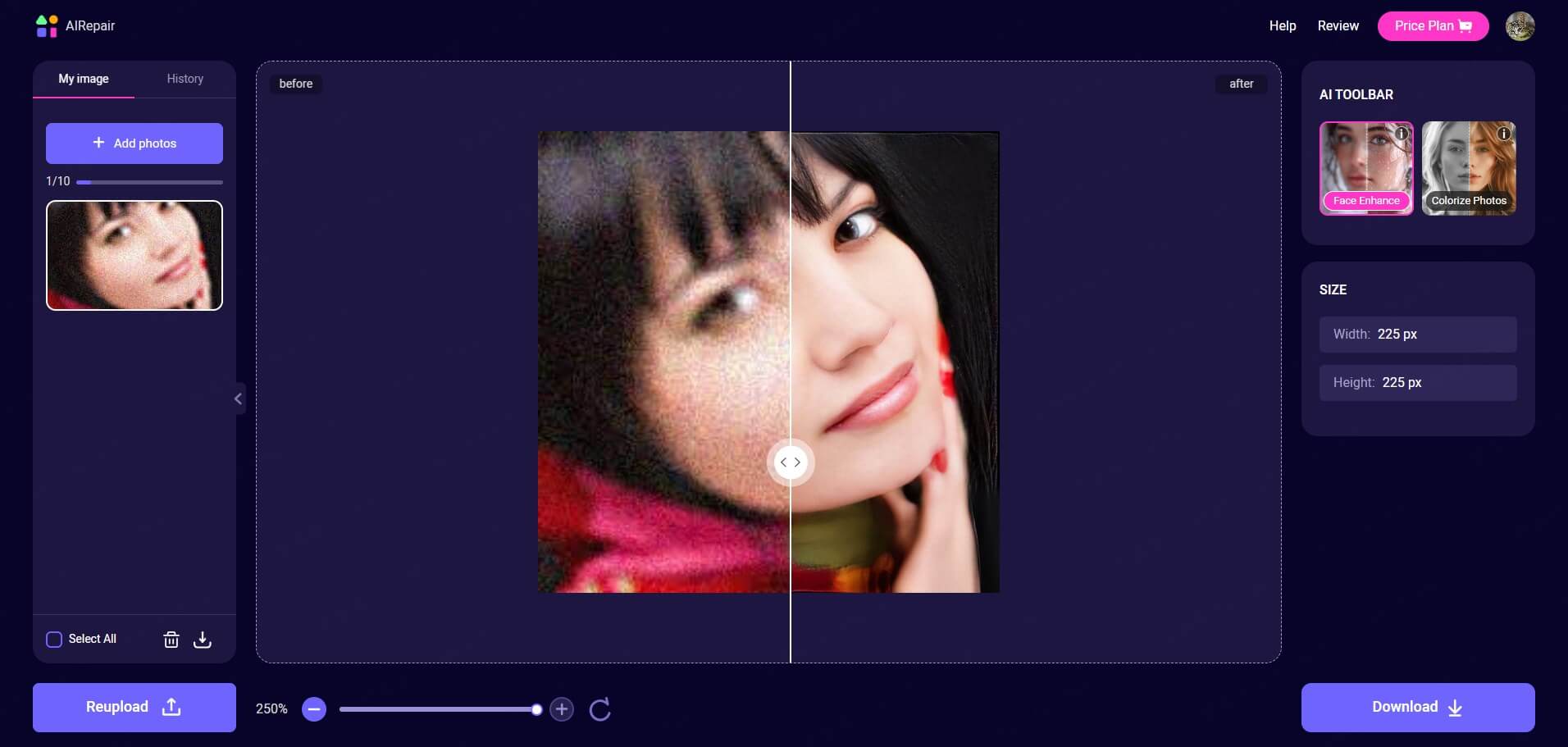 blur photo repair online free