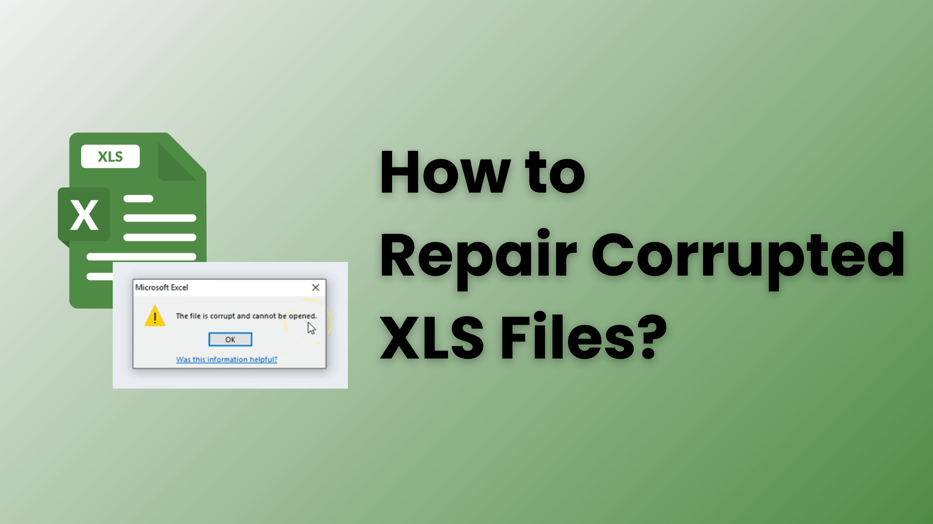 how to repair corrupted xls file