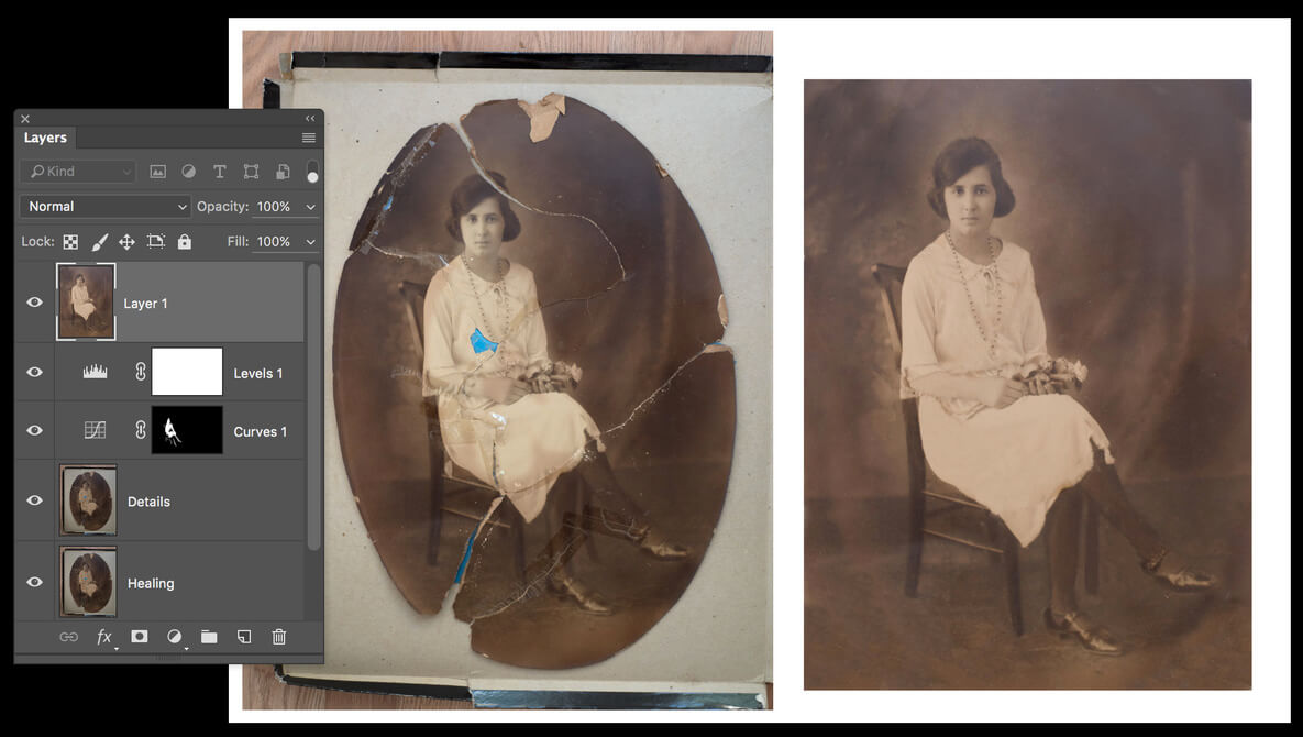 how to restore antique photos with photoshop