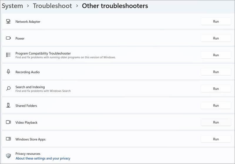 run troubleshoots