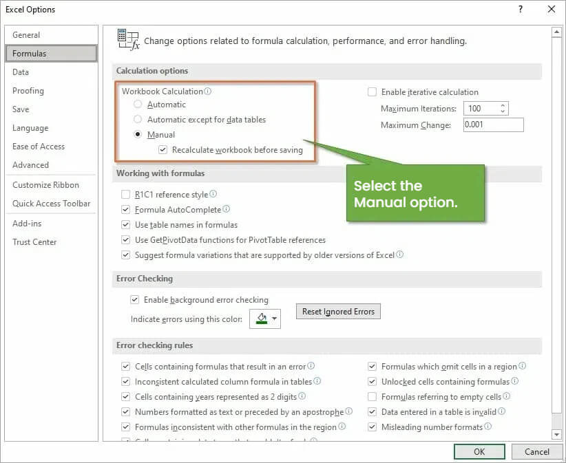 change calculation settings to fix corrupted excel files