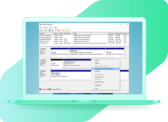 Assign a New Drive Letter