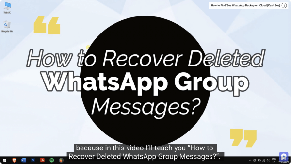 Recover WhatsApp Group Messages