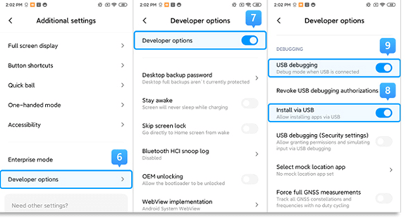 enable USB debugging on Xiaomi/Redmi