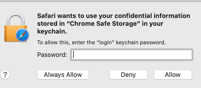 safari password in chrome