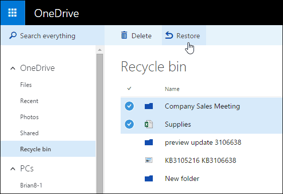  recover deleted photos on Samsung with Microsoft  Onedrive