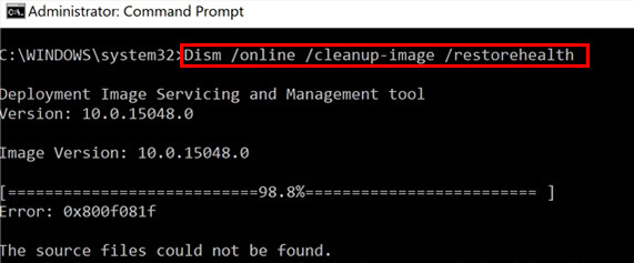 Repair Windows 11/10 Update Error Using DISM