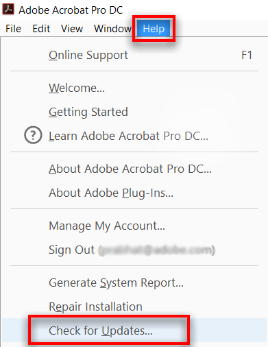 update Adobe Acrobat Reader