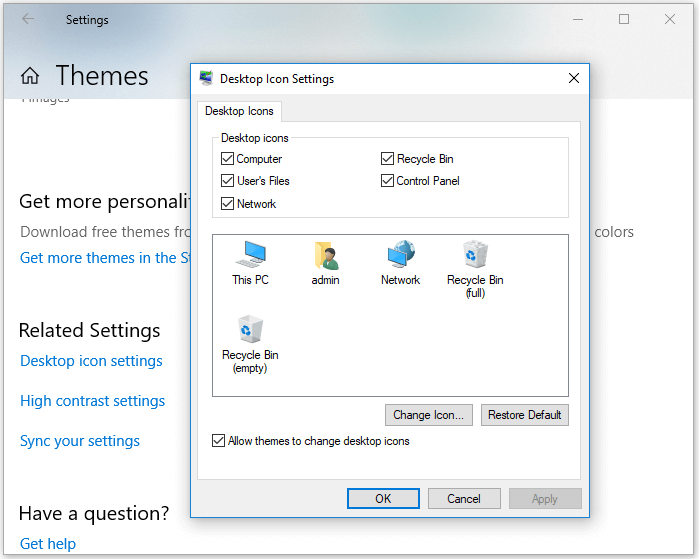 Fix Can't Find Recycle Bin in Windows - Check Your Desktop Icon Setting