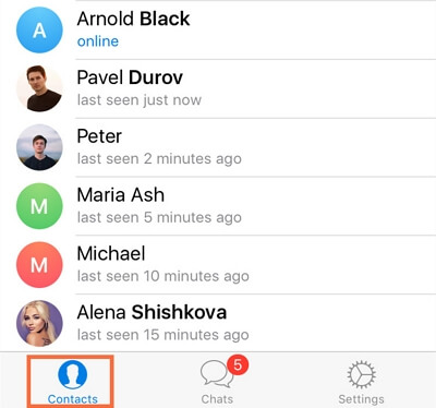 contacts ios