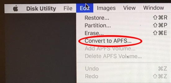 convert to apfs