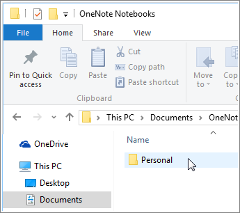 delete onenote notebook from file explorer