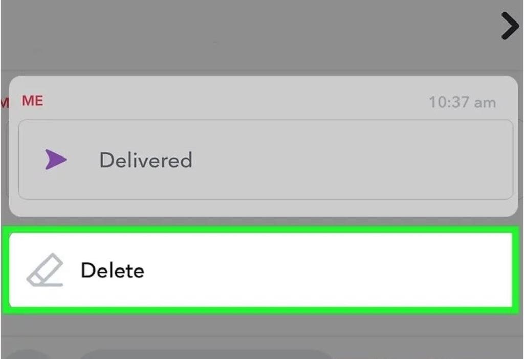 delete picture on snapchat from chat
