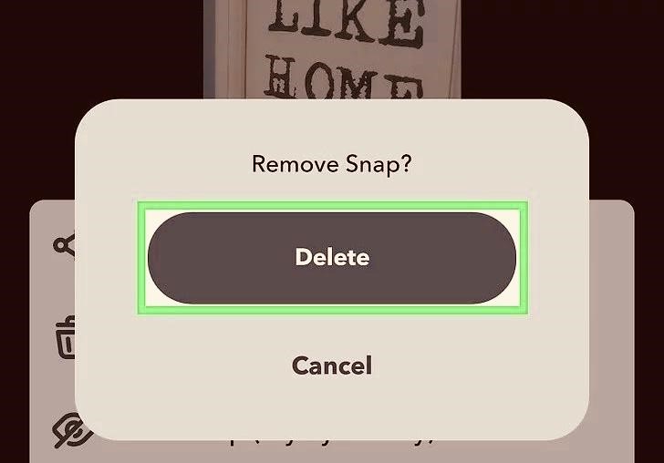 delete picture on snapchat from memory