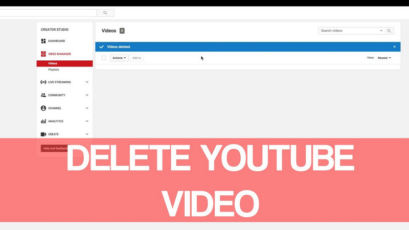 Delete YouTube video