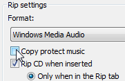 disable copy protect music