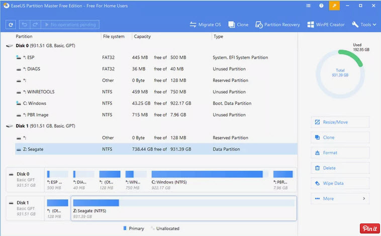 easeus partition master free