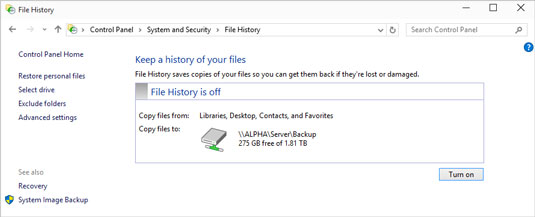 enable file history