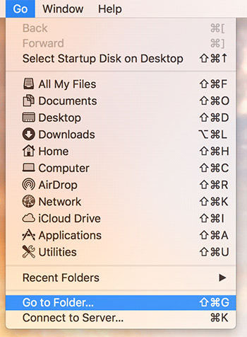 finder go to folder