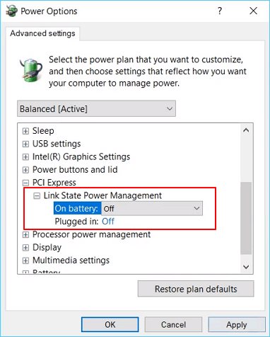 Blue Screen When Playing Games in Windows 7/8/10 - Change Power Settings