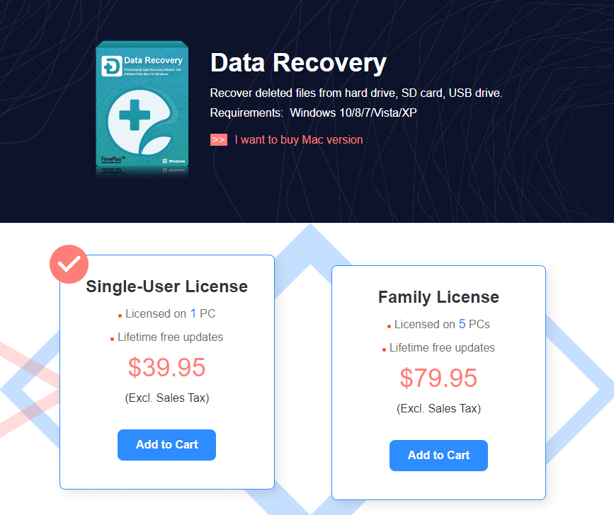 fonepaw data recovery price