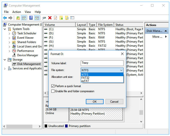 format to ntfs