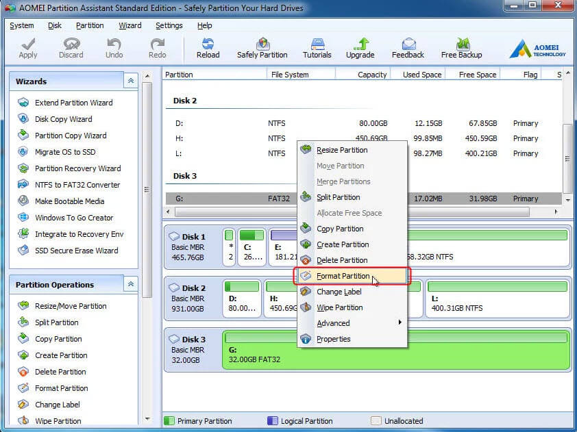 format partition