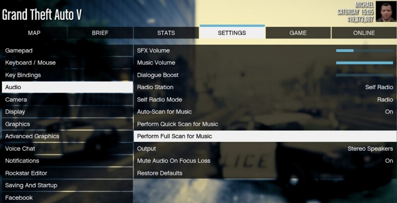 gta audio settings