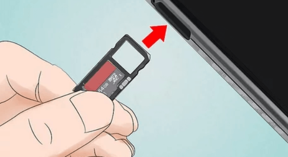 insert the sd card into the android device
