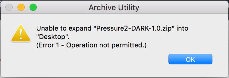 Mac Archive Utility error 1