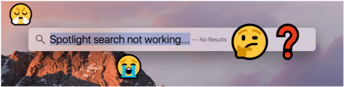 Mac Spotlight Search not working