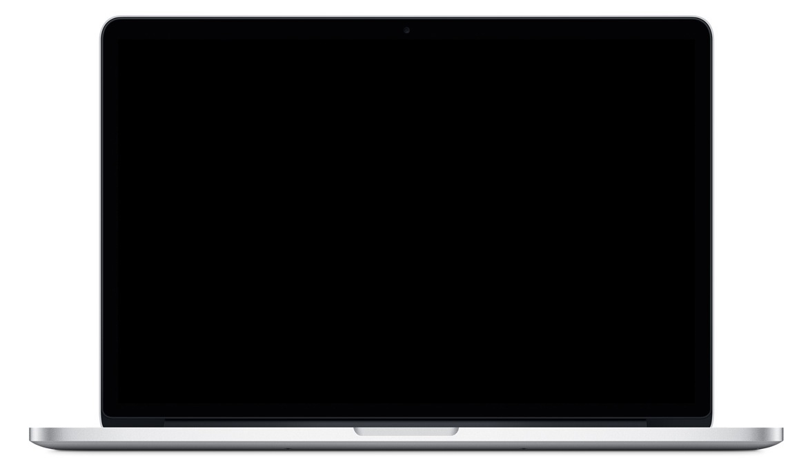 macbook pro screen black