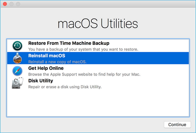 reinstall macos