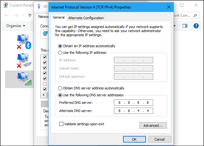 modify dns server