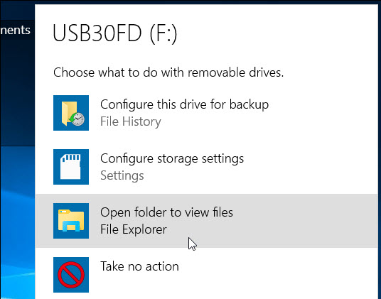 open folder to view files