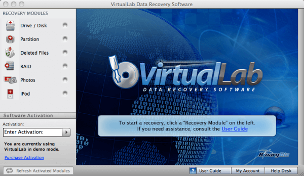 Is recuva really free? - VirtualLab for MacOS X