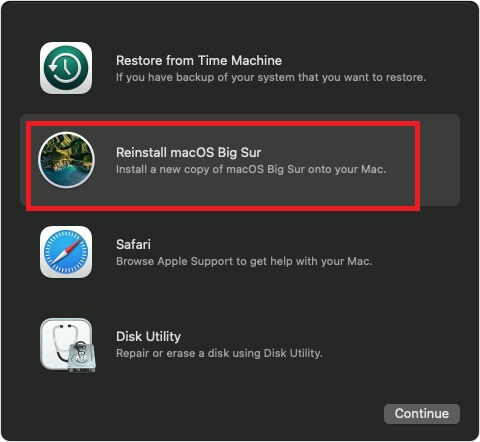 reinstall macos