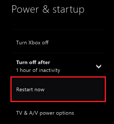 restart xbox from guide