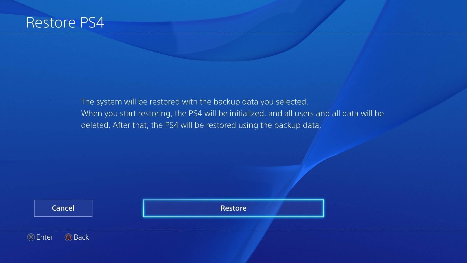 Restore PS4 Game Files with USB Drive