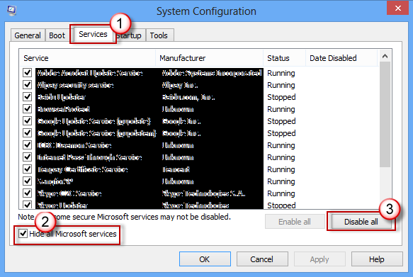 perform clean boot Windows