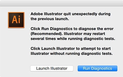 Run a Diagnostics on Illustrator