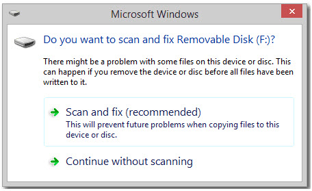 scan and fix drive