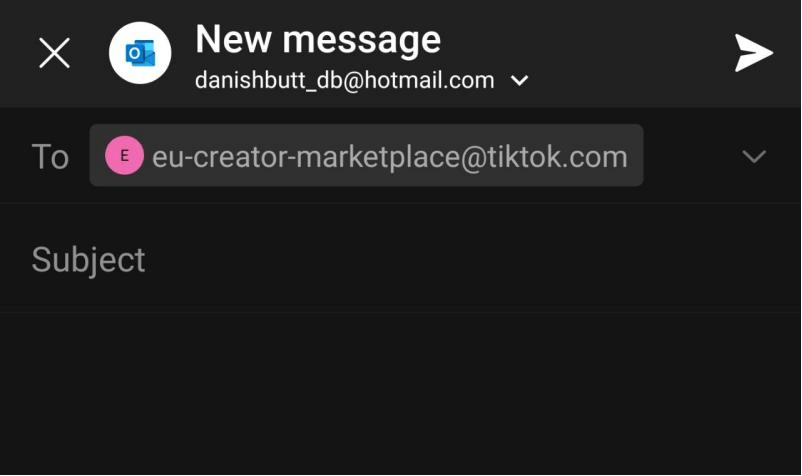 send email to tiktok support