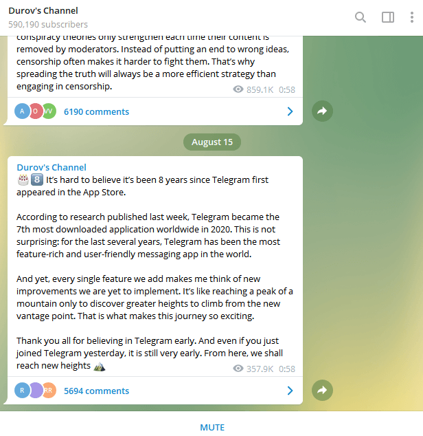 Telegram Channel Durov Official