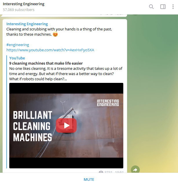 Telegram channel interesting engineering