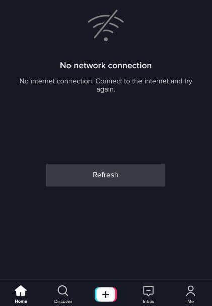 tiktok no internet connection