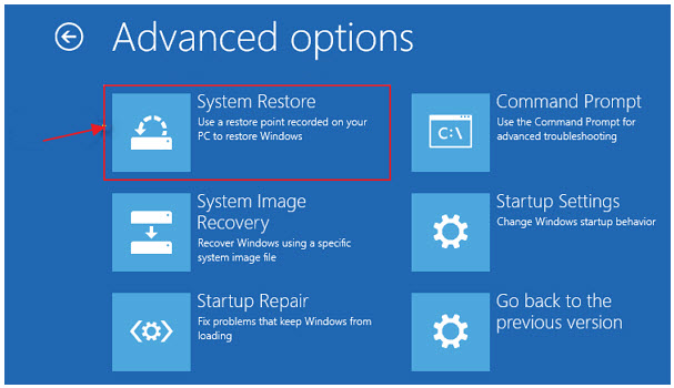 undo system restore at boot 2